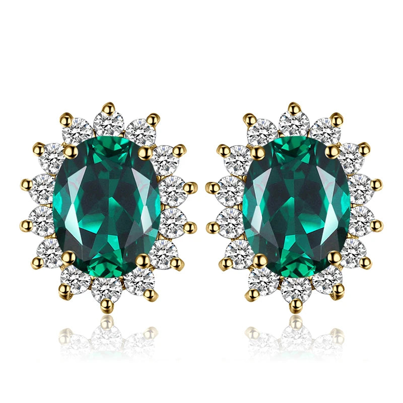 JewelryPalace – boucles d'oreilles en argent Sterling 925, saphir bleu, rubis, améthyste naturelle, grenat, péridot, topaze,