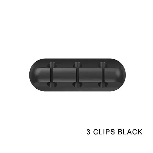 Enrouleur de câble USB en silicone, clips de gestion bien rangés