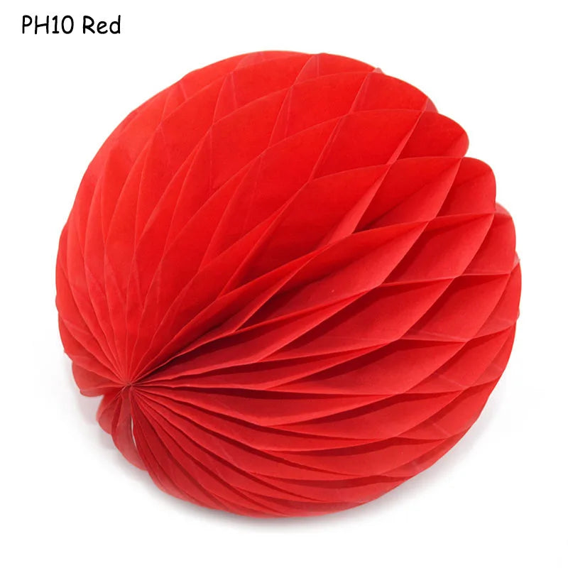 Boule décorative en papier nid d'abeille, 5 pièces/lot, 10/15cm, fleur Pastel, décoration de fête d'anniversaire pour mariage, enfant, fournitures de réception-cadeau pour bébé 8Z