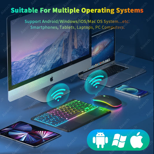 Clavier Android pour tablette rétroéclairée Rechargeable