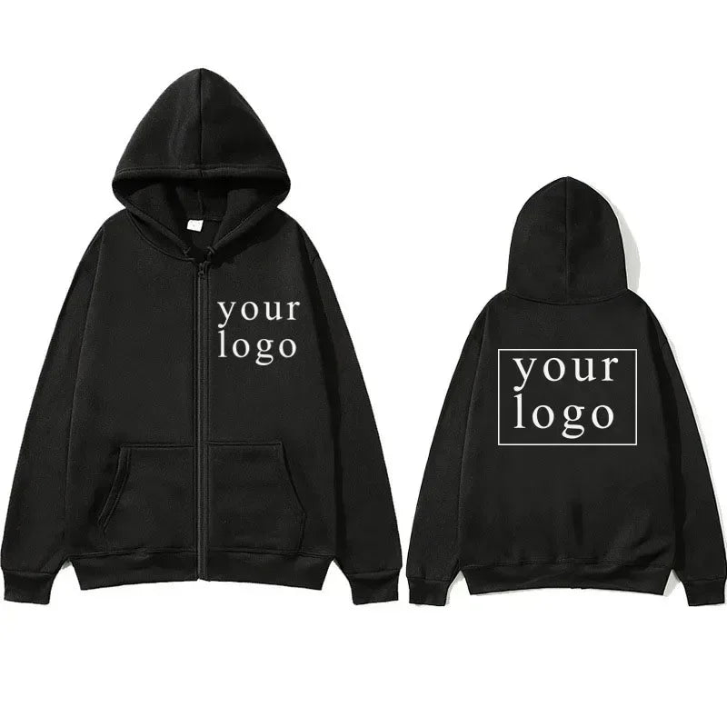 Cardigan à fermeture éclair DIY pour hommes et femmes, nouvelle mode 2025, votre propre design, logo/image de marque, personnalisation personnalisée à tout moment,