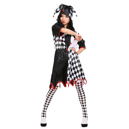 Costumes d'Halloween drôle et amusant, Costume de Clown Cosplay et chapeau pour adultes, hommes et femmes, ensemble innovant, déguisement de carnaval, fête