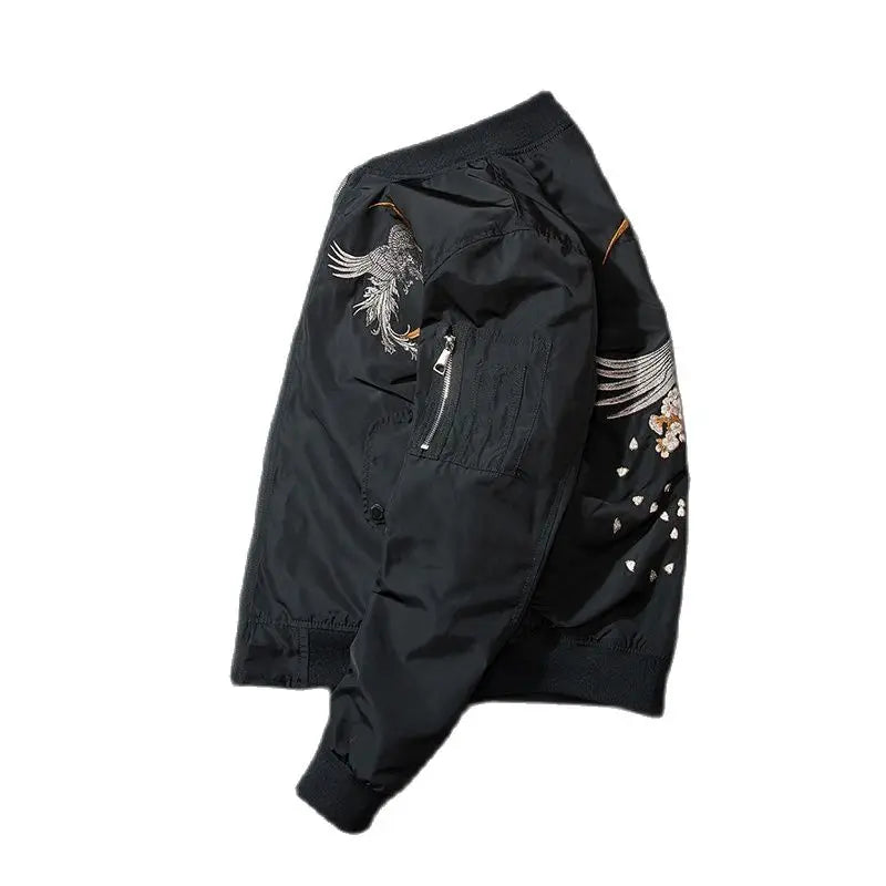 Sukajan Phoenix broderie printemps hiver Bomber veste hommes MA1 pilote manteau rembourré Baseball manteau 2024 japon Streetwear Z1