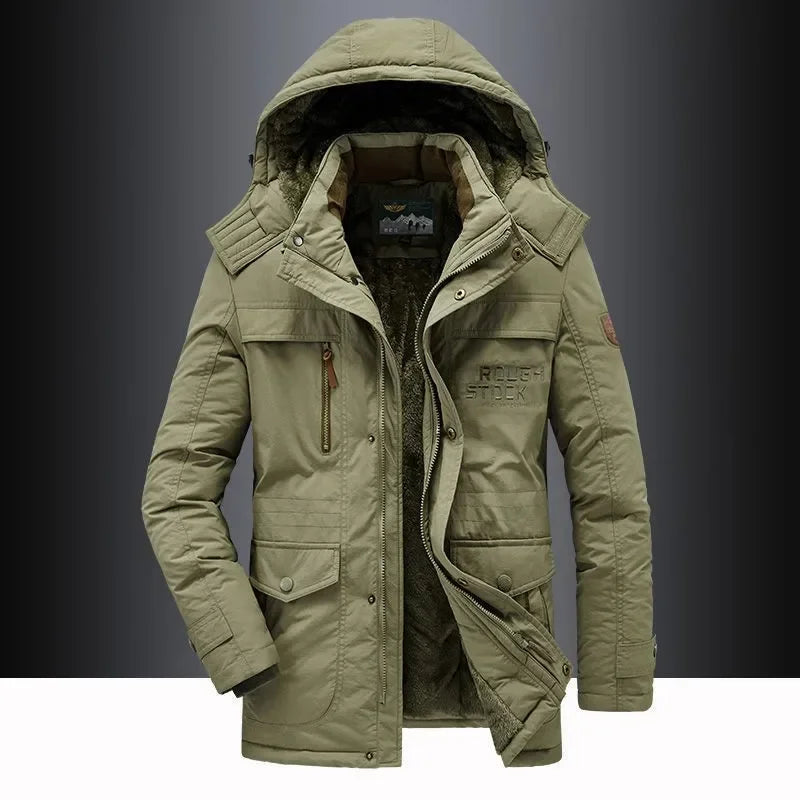 Polaire chaud outillage vestes bonne qualité mâle extérieur manteaux d'hiver taille nouveau hiver hommes Parkas à capuche décontracté coupe-vent Parka