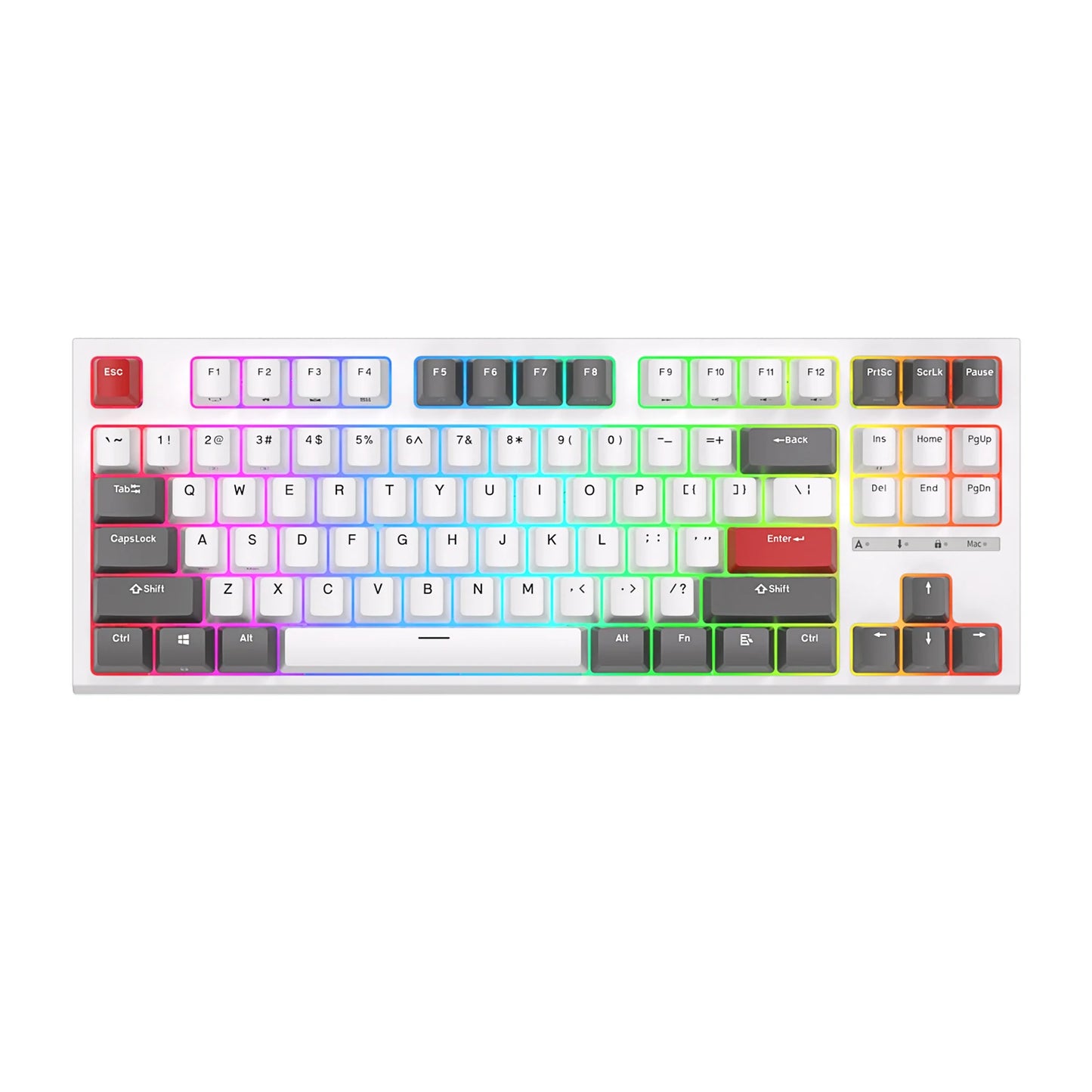 RK ROYAL KLUDGE R87 -Clavier mécanique français 87 touches rétroéclairé RVB, clavier de jeu filaire échangeable à chaud, touches personnalisées