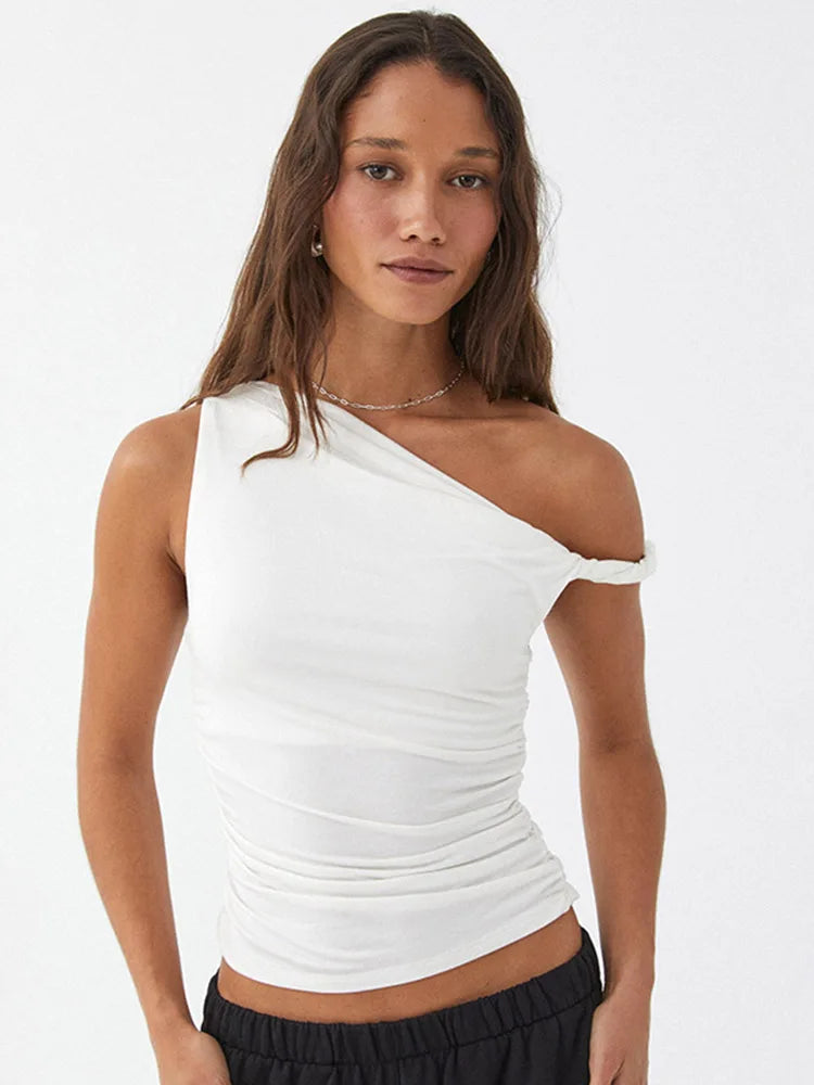 Haut court froncé pour femme, simple, basique, décontracté, précieux, fibre solide, document off initié, culture, éducatif, printemps, été
