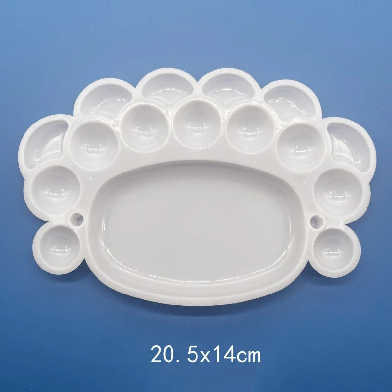 Palette de peinture plateau de peinture en plastique formes multiples tailles bureau école étudiant dessin fournitures d'art aquarelle peinture à l'huile ZYF