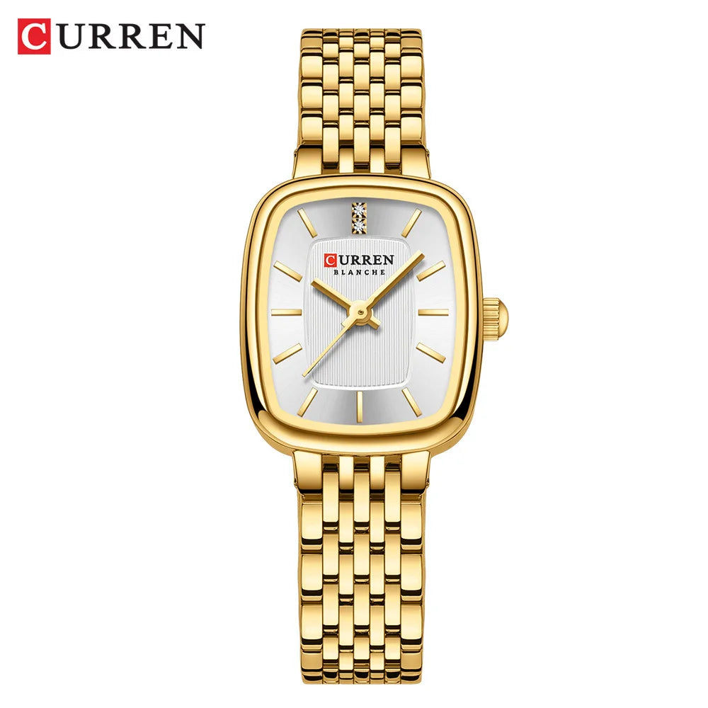 CURRN 9093 montres à Quartz carrées de luxe pour femmes en acier inoxydable 3ATM
