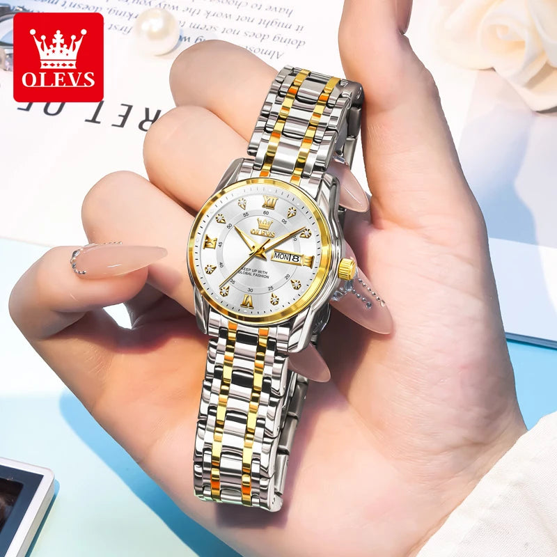 OLEVS 5513X montre pour femme montre à Quartz originale étanche lumineux jour Date montres parfumé