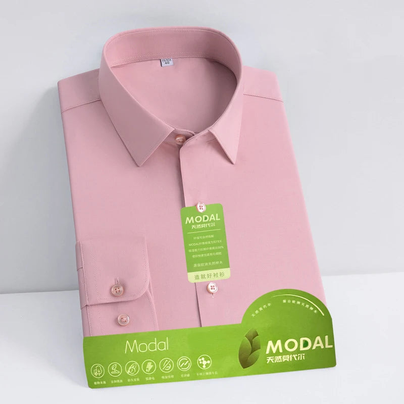 Chemise à Manches sulfAnti-déformable pour Homme, Coupe Cintrée, Blouse de Bureau Blanche, Nouvelle Collection, 5XL
