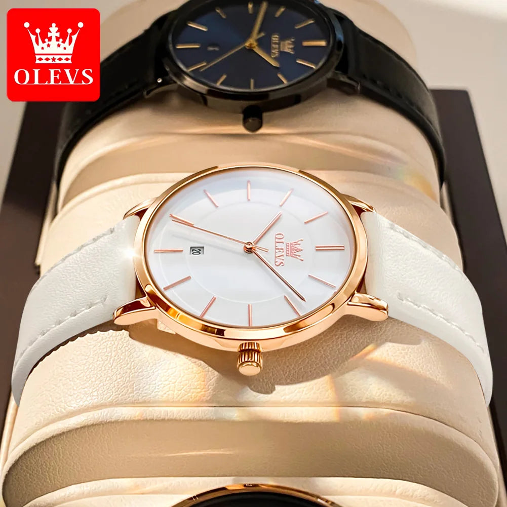 OLEVS 5869 marque de luxe femmes montre exquise maille étanche Ultra mince 6.5mm
