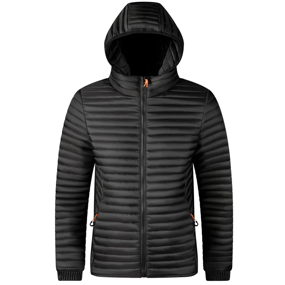 Veste Parka Imperméable pour Homme, Manteau Chaud, Décontracté, à la Mode, Coupe-Vent, avec Poignées, Chapeau Amovible, Nouvelle Collection Automne Hiver