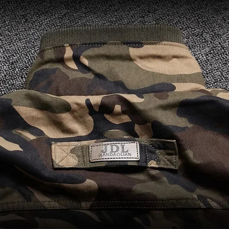 CamSolomon-Ensemble veste et pantalon cargo multi-poches pour homme, résistant à l'usure, coupe-vent, imbibé, entraînement en plein air, chasse, nouveau, 2 pièces