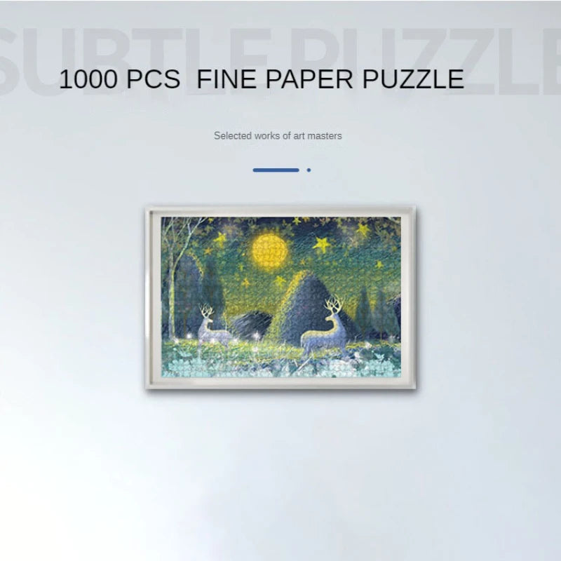 Mini Puzzle 1000 pièces pour adultes et enfants, château de rêve, jouet, jeu familial, célèbre monde, peinture à l'huile, décoration de la maison