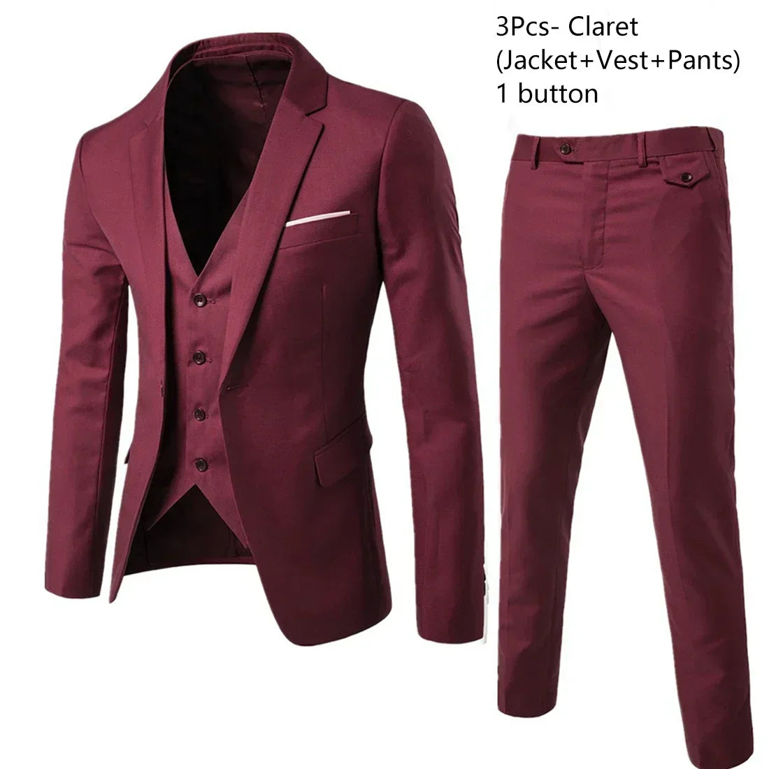 Costumes formels complets Ternos pour hommes, blazers élégants, pantalons et vestes, costume de luxe, vêtements de mariage, affaires, 2 pièces, 3 ensembles