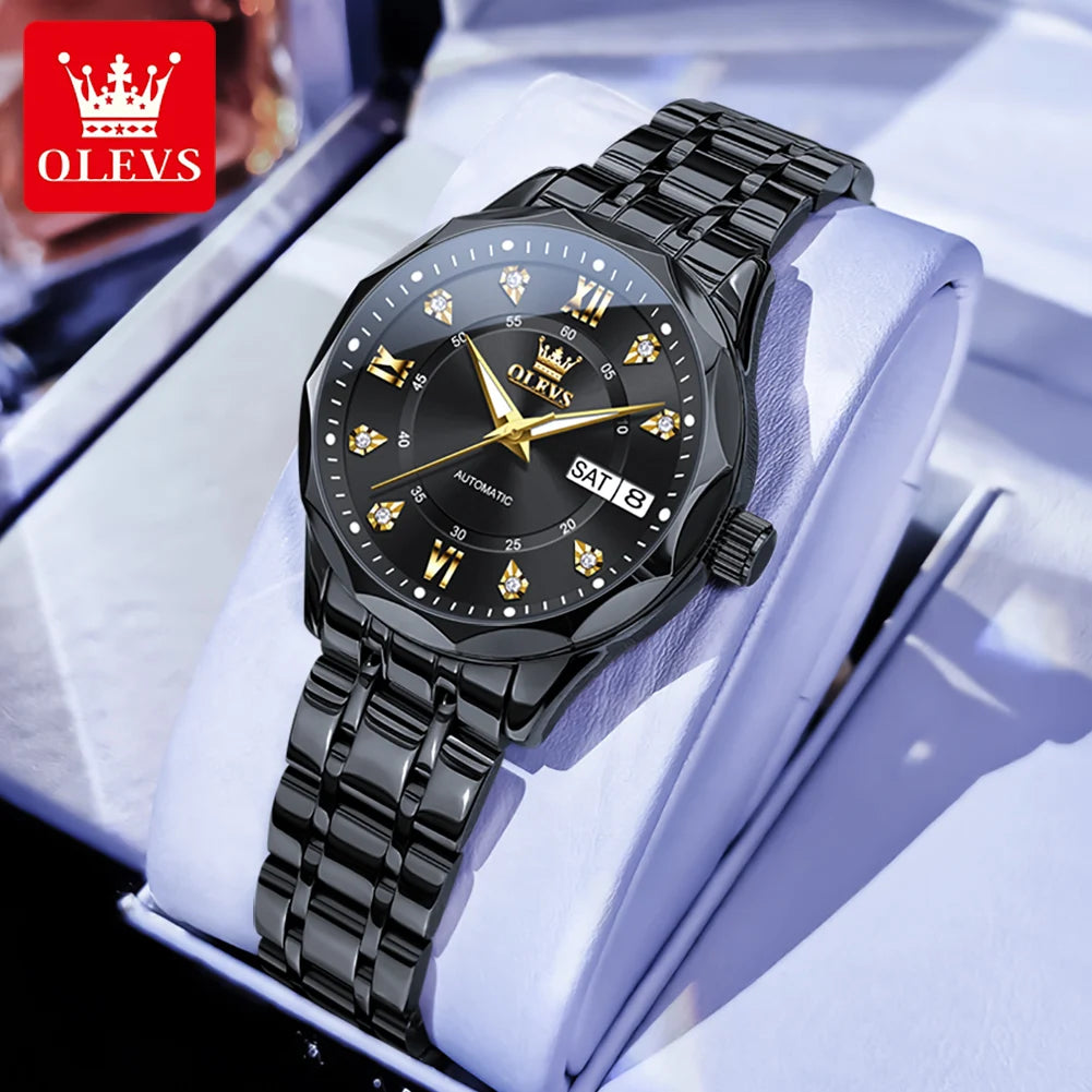 OLEVS 6727 montres mécaniques automatiques Simple polyvalent 30m étanche