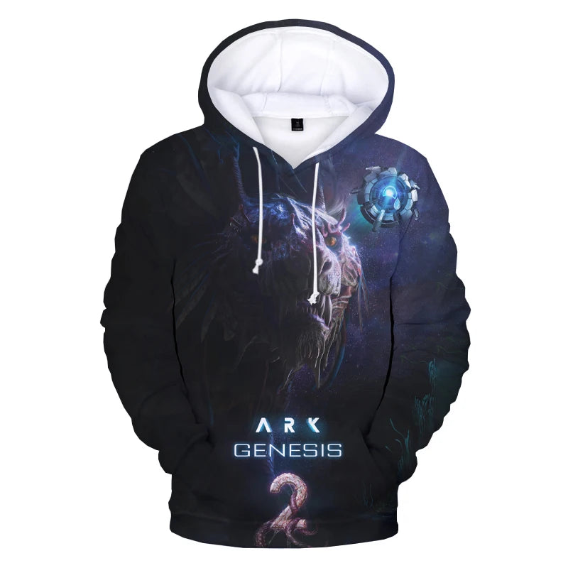 ARK Genesis-Sweats à capuche College en 3D pour hommes, Streetwear Harajuku, Pull Respzed, Sweats à capuche décontractés, Mode pour garçons, Nouveau, 2023