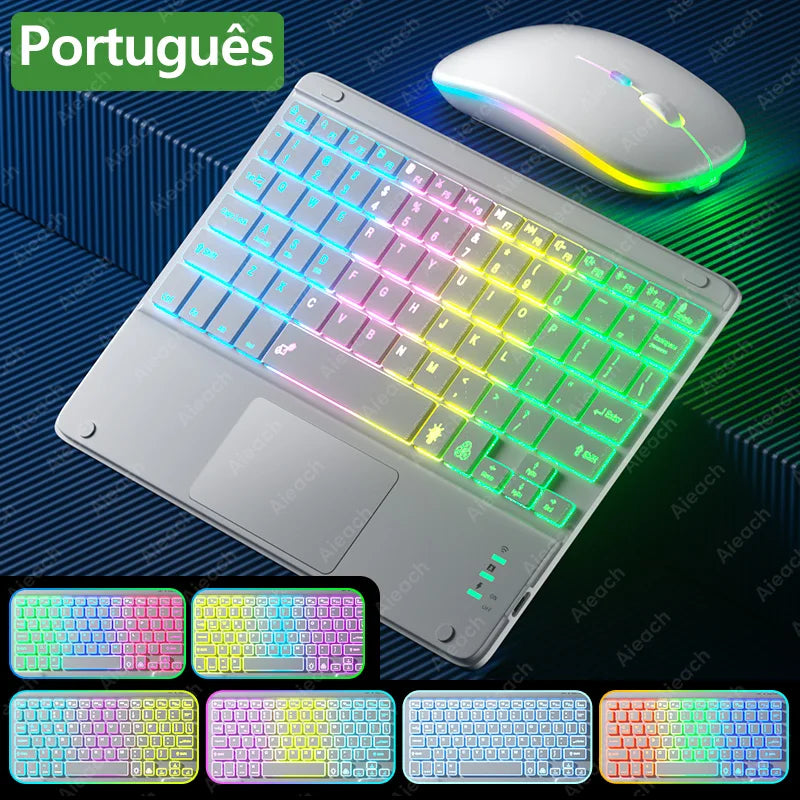 Clavier Android pour tablette rétroéclairée Rechargeable