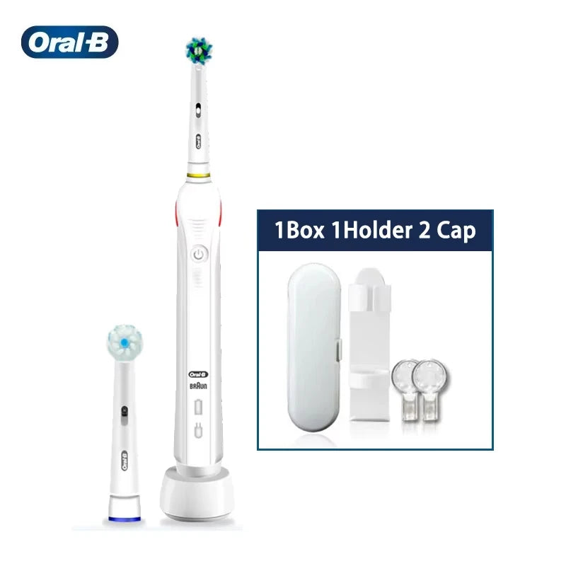Brosse à dents électrique Oral B originale PRO 4000, capteur de pression 3D, nettoyage quotidien des gencives, soins de blanchiment, Modes douces et sensibles