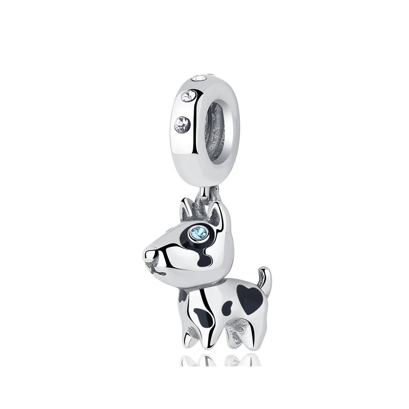 Original 925 en argent Sterling breloque perle amour chien chat patte Panda luciole pendentif breloques idéal pour bracelet colliers femmes bijoux