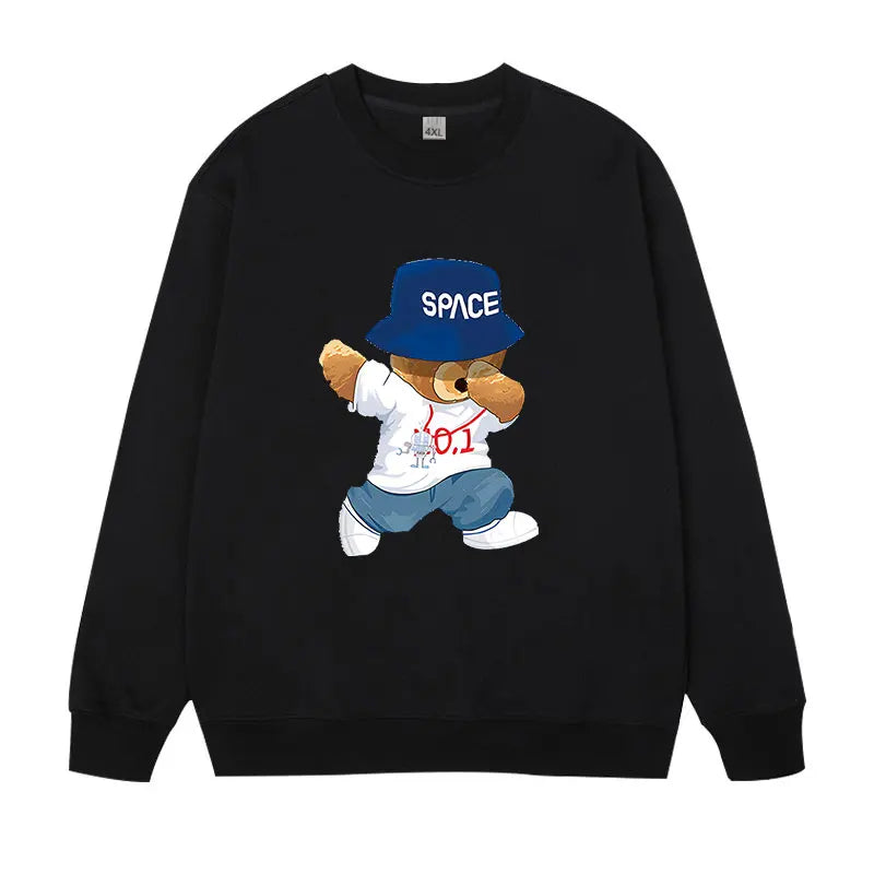 Grande taille hommes sweat pulls pull surdimensionné 6XL 7XL homme col rond manches longues imprimé noir hauts amples vêtements masculins