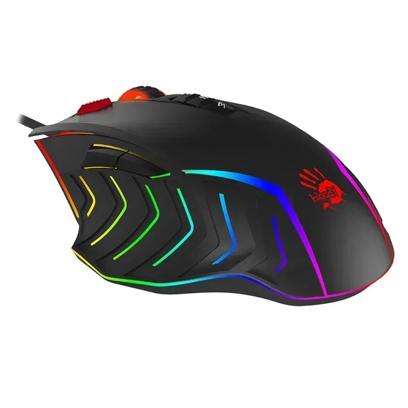 A4Tech sanglant J95s souris filaire Programmable automatique FM 5k moteur optique Pc ergonomie rvb e-sports souris de jeu Cf PUBG