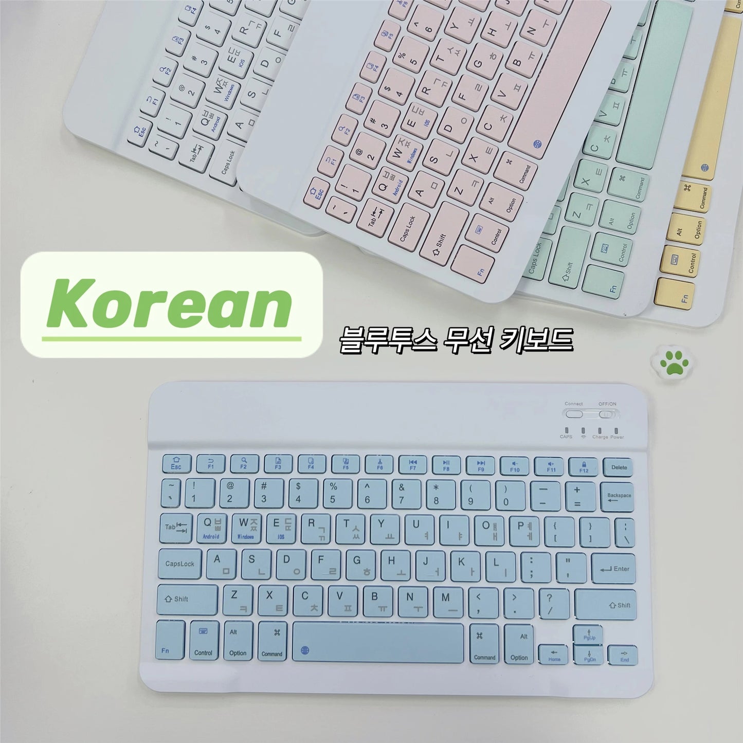 Clavier Bluetooth ultra-fin de langue coréenne à 78 touches