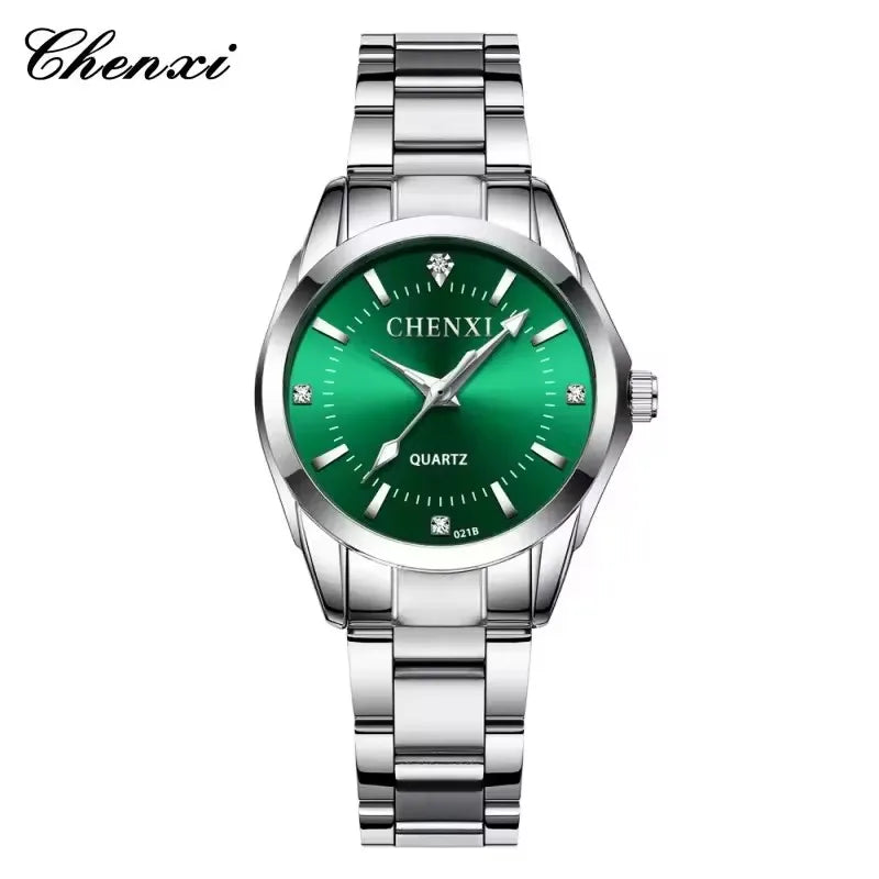 CHENXI 021B montre à Quartz pour femmes mode élégante étanche bracelet en acier inoxydable