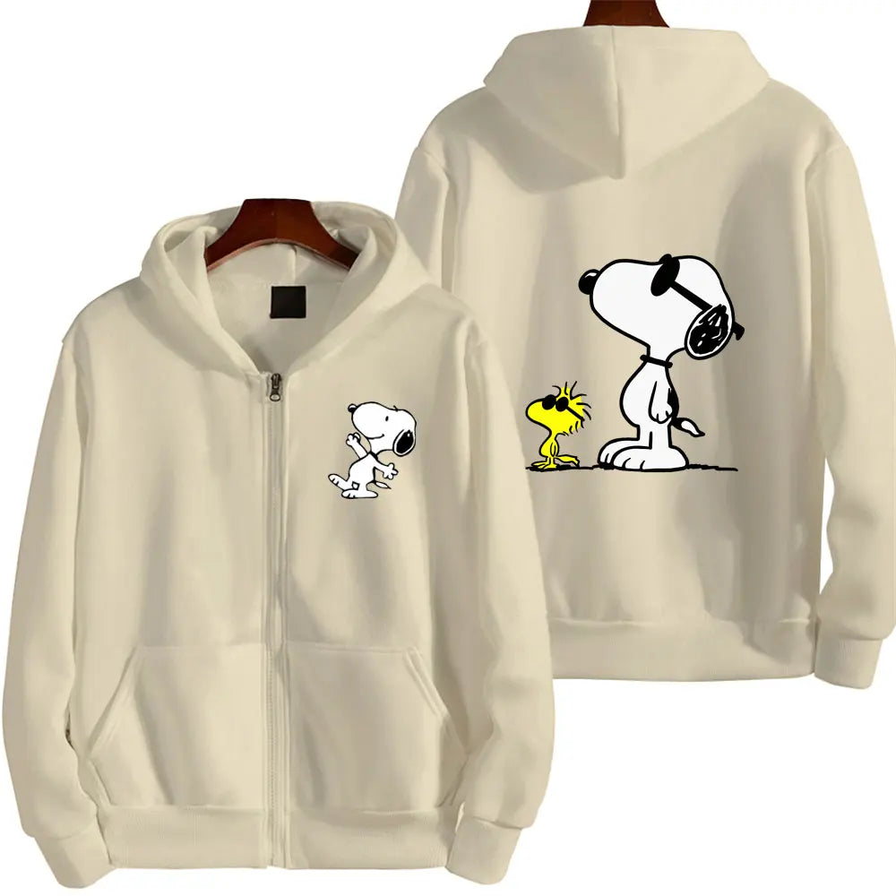 SnoAmendments-Sweat-shirt à Capuche Blanc avec Fermeture Éclair pour Homme et Femme, Vêtement de Couple, Collection Printemps-Automne 2024