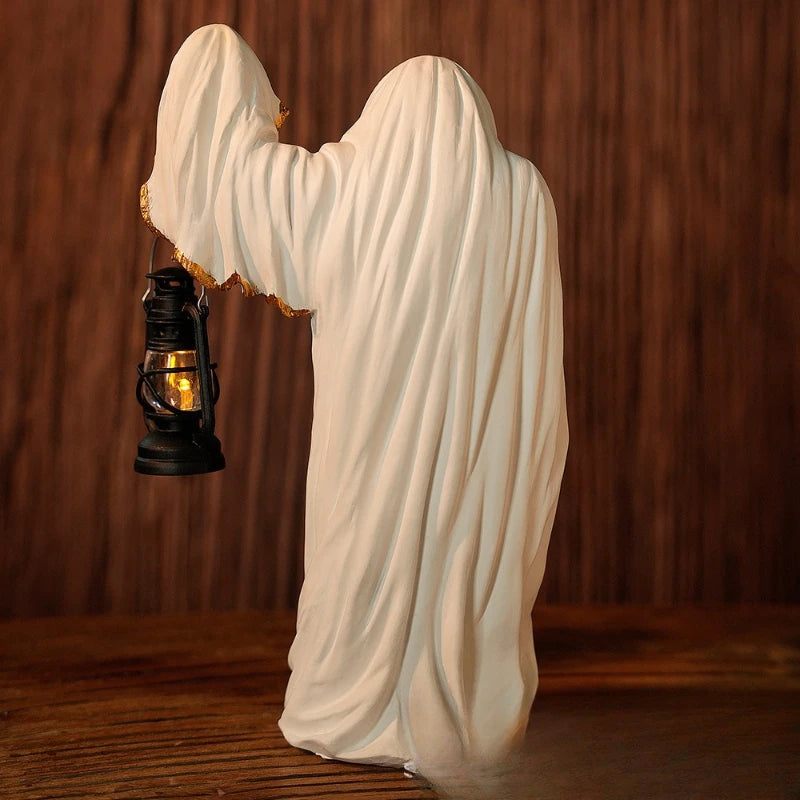 Lanterne de magicien fantôme, décoration amusante indispensable pour Halloween, homme mystérieux foncé, décorations créatives de bureau noires pour Halloween