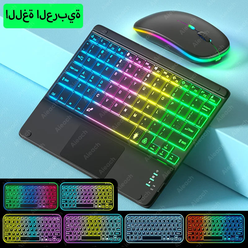 Clavier Android pour tablette rétroéclairée Rechargeable