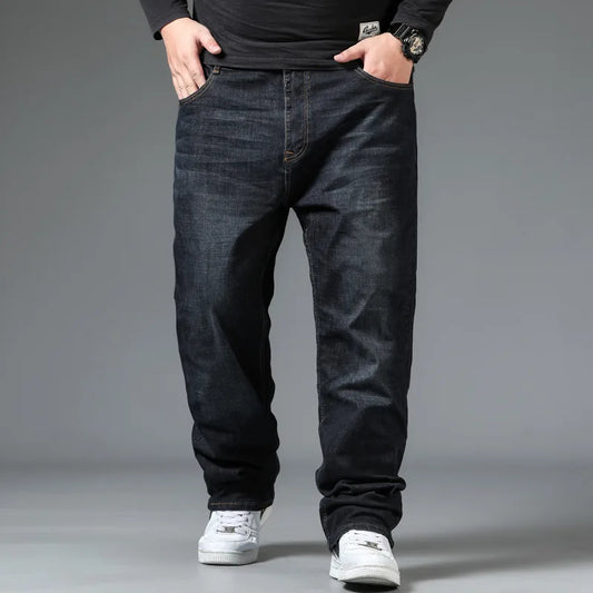Jean Surdimensionné à Jambes Larges pour Homme, Pantalon en Denim, Grande Taille 10XL, à la Mode, pour le Travail, la Randonnée, 03