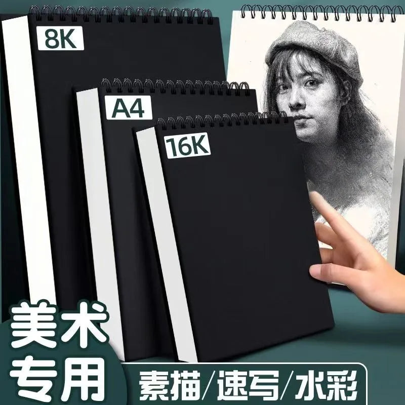1 paquet de 30 feuilles, carnet de croquis, bloc de croquis relié en spirale, carnet de croquis d'art sans acide, dessin artistique, peinture, papier d'écriture pour