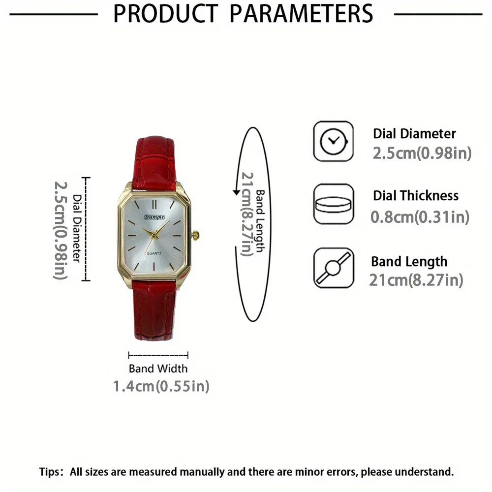 Montre de luxe élégante en cuir Pu pour femmes, montre à Quartz