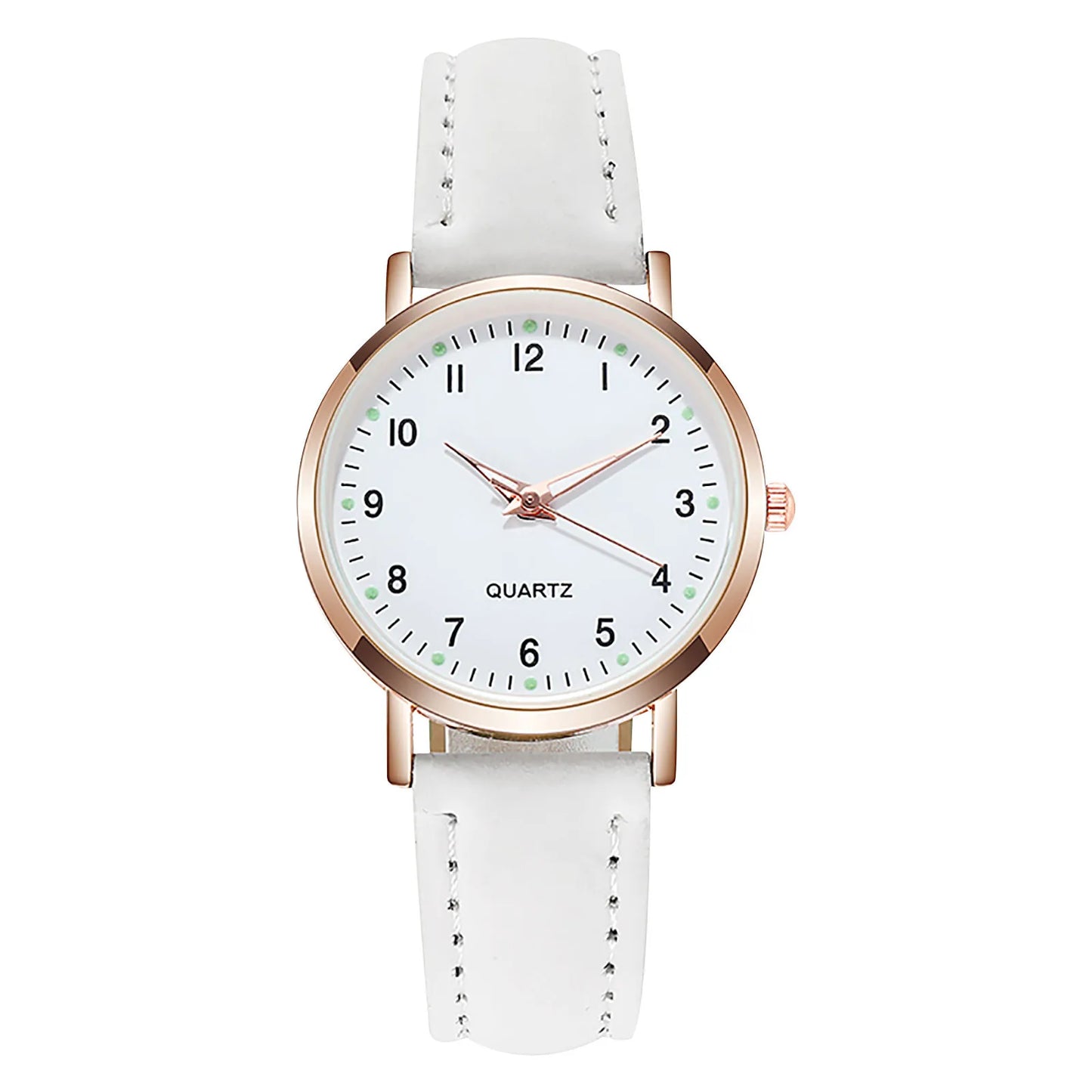 Montre-bracelet en cuir Shoous pour femme, montre simple à quartz élégante,