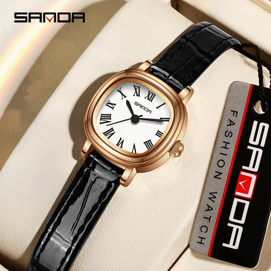 SANDA 1137 mode femmes Quartz élégant or Rose Simple romain bracelet en acier inoxydable