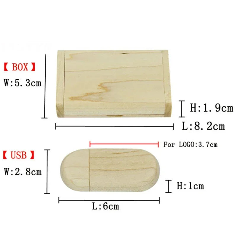 clé USB JASTER en bois graver