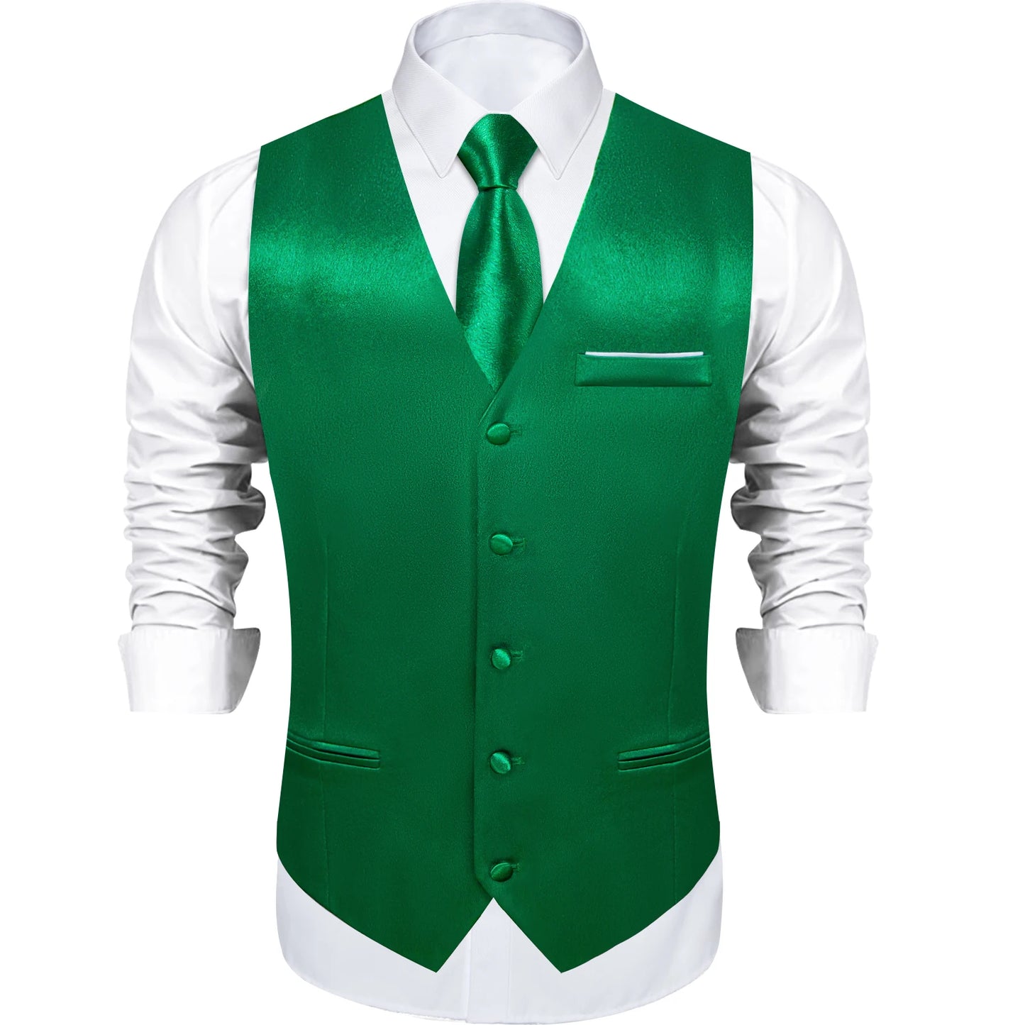 Costume en Satin solide, ensemble gilet et cravate, noir, blanc, bleu, rouge, smoking de mariage pour hommes, gilets d'affaires de luxe, bal de promo, veste sociale sans manches