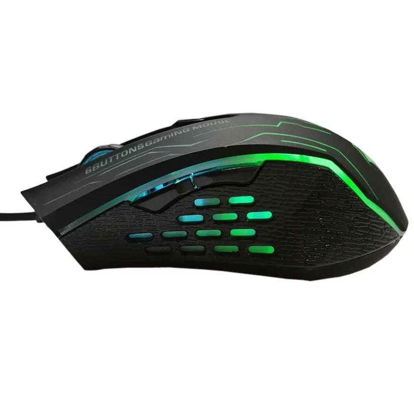 FORKA silencieux clic USB filaire souris de jeu 6 boutons