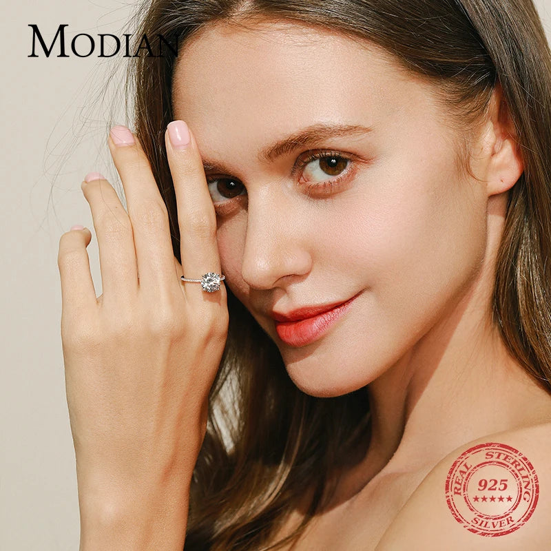 Bague en argent regardé 2023 pour femme, bijoux de mariage, fiançailles, classique, luxe, réel, solide, 3 carats, 10 cœurs, flèches, 925