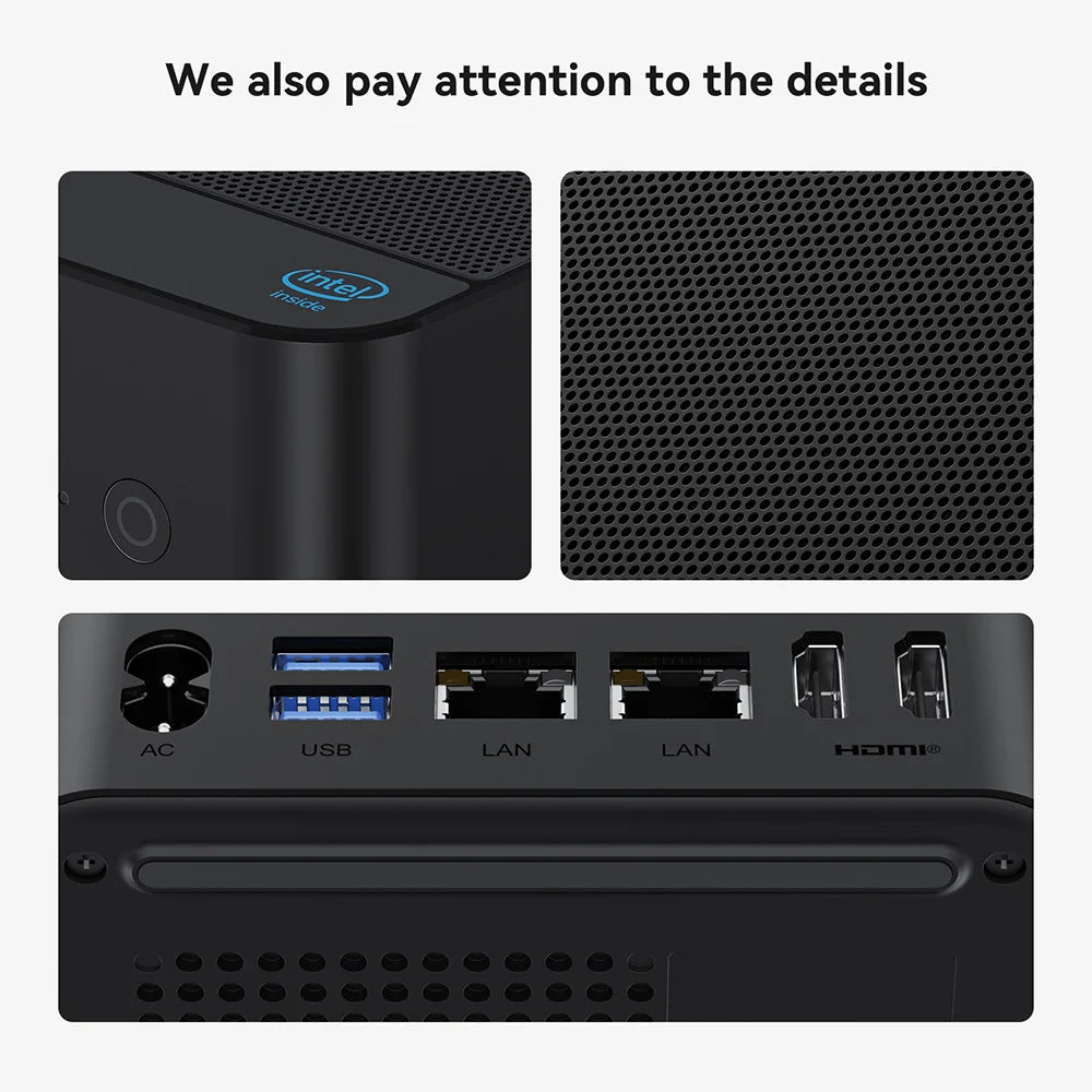 2025 OUMAX Intel Twin Lake N150 16GB 500GB Mini PC silencieux double 1000M LAN ordinateur de bureau pour bureau VS GMKtek Bmax G3 SOYO M2