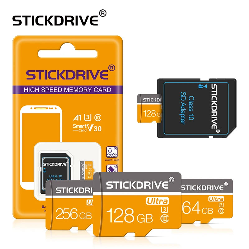 Carte mémoire Micro Flash pour Smartphone, TF, SD, 4 Go, 8 Go, 16 Go, 64 Go, Classe 10, 32 Go, 128 Go, 256 Go