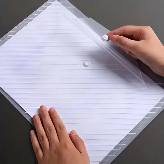 RANGE DOCUMENTS, 10 pièces, avec fermeture à bouton, en plastique Pp Durable,