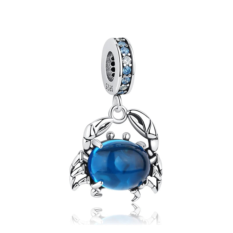 Original 925 en argent Sterling breloque perle amour chien chat patte Panda luciole pendentif breloques idéal pour bracelet colliers femmes bijoux