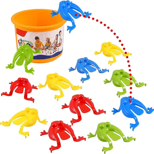 10-60 pièces grenouille sautante avec seau rebond Fidget jouets nouveauté assorti anti-Stress cadeau d'anniversaire garçons filles fête faveur jeu