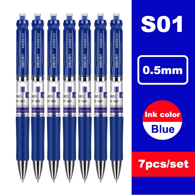 Deli-Ensemble de stylos à bille rétractables Bullet Gel