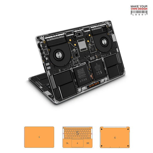 autocollant de peau coloré pour Macbook Pro