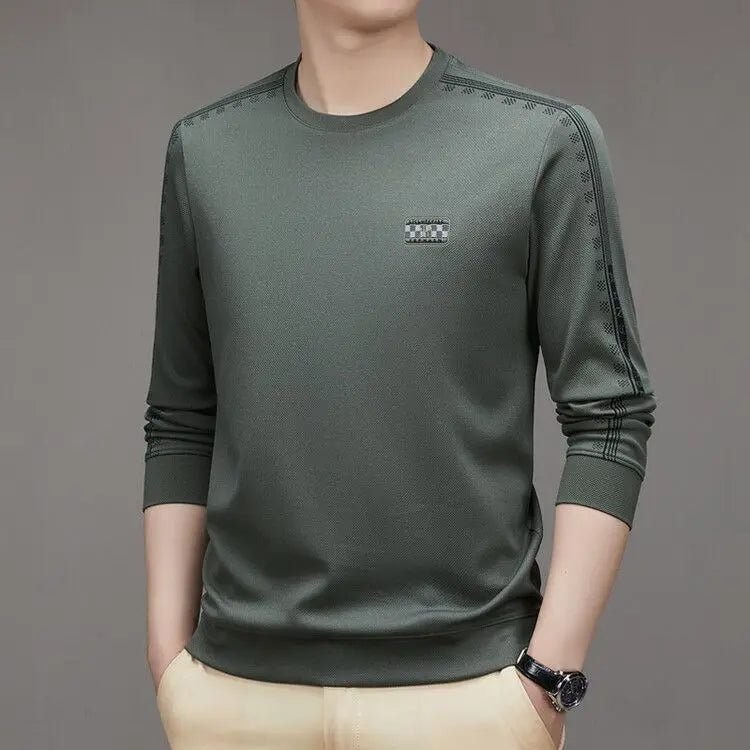 Sweat à capuche minimaliste à col rond pour homme, étiquette rayée, décontracté, confortable, polyvalent, mode printemps et automne, nouveau, 2023
