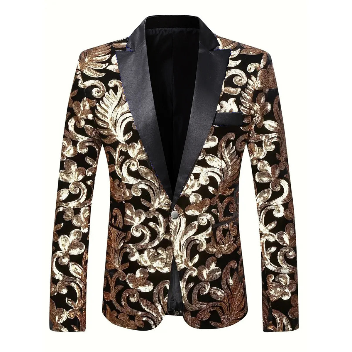 Vêtements d'extérieur pour performance sur scène à bouton unique orné de paillettes brillantes en bleu or vert violet Options pour veste de costume rouge pour hommes