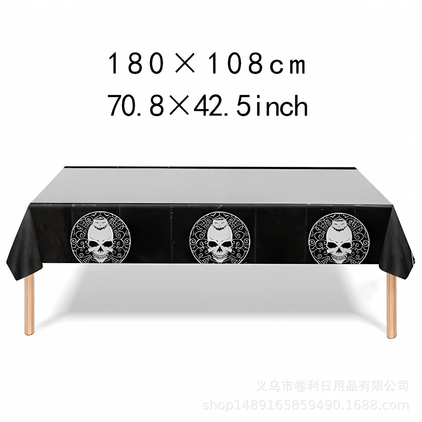Assiettes de fête gothiques en forme de crâne pour Halloween, tasses, serviettes, corbeau de Rose, décors de fête pour Halloween, squelette, jour des morts, anniversaire